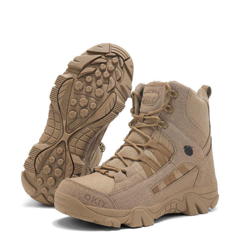 Mens Fashion Combat Boots - Fashion Men Boots High-top Desert Combat