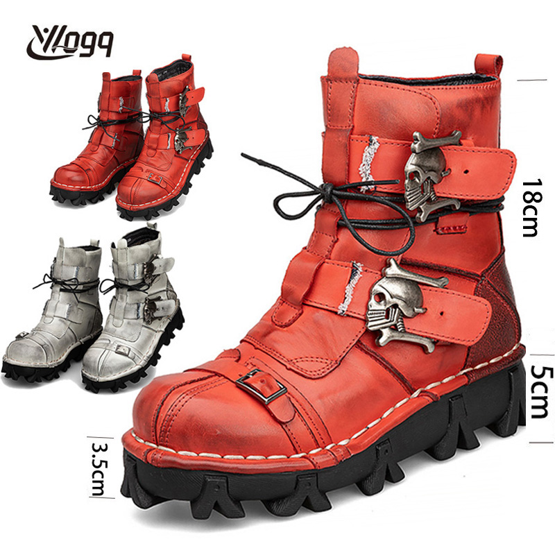 Fashion Men's Genuine Leather  - đánh giá và giá Mens Fashion Combat Boots