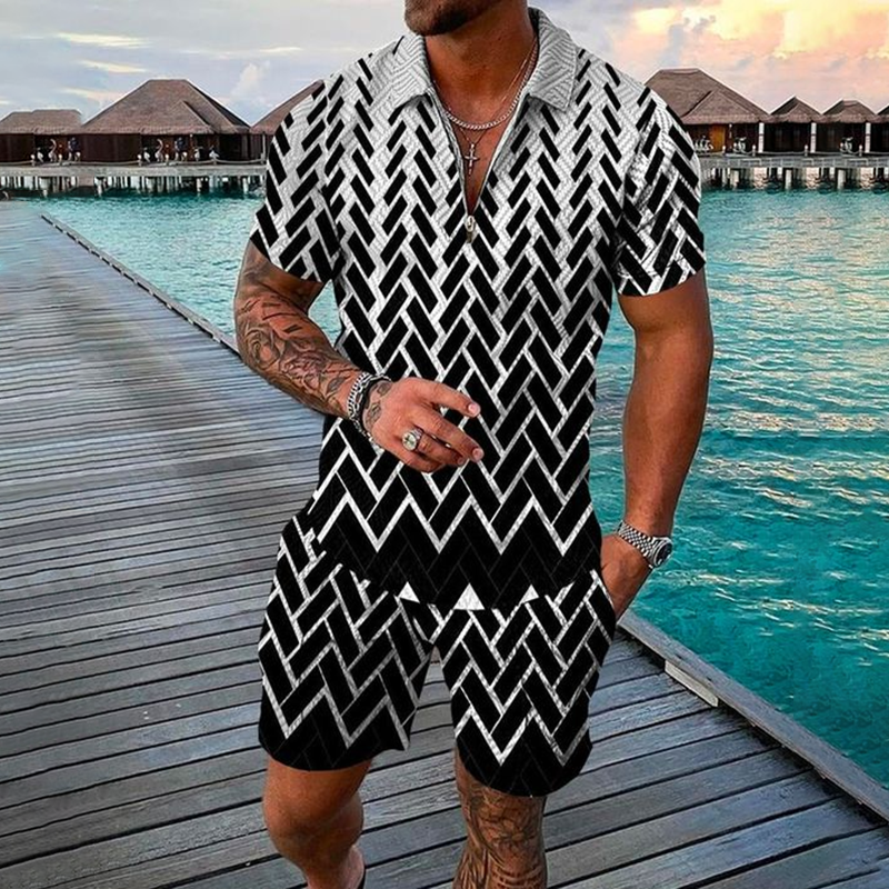 3D Print Nationality Style Men - đánh giá và giá Men'S Fashion Polo Shirt