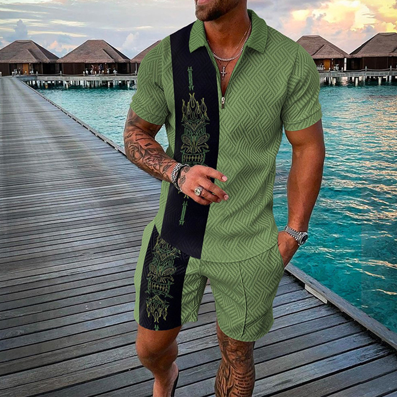 3D Print Nationality Style Men - đánh giá và giá Men'S Fashion Polo Shirt