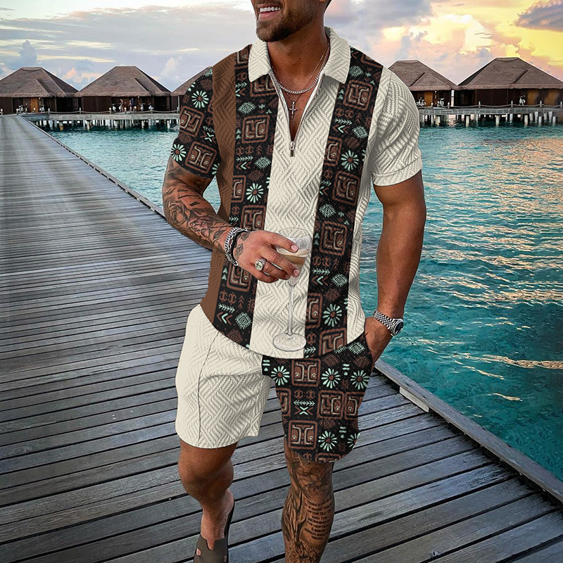 3D Print Nationality Style Men - đánh giá và giá Men'S Fashion Polo Shirt