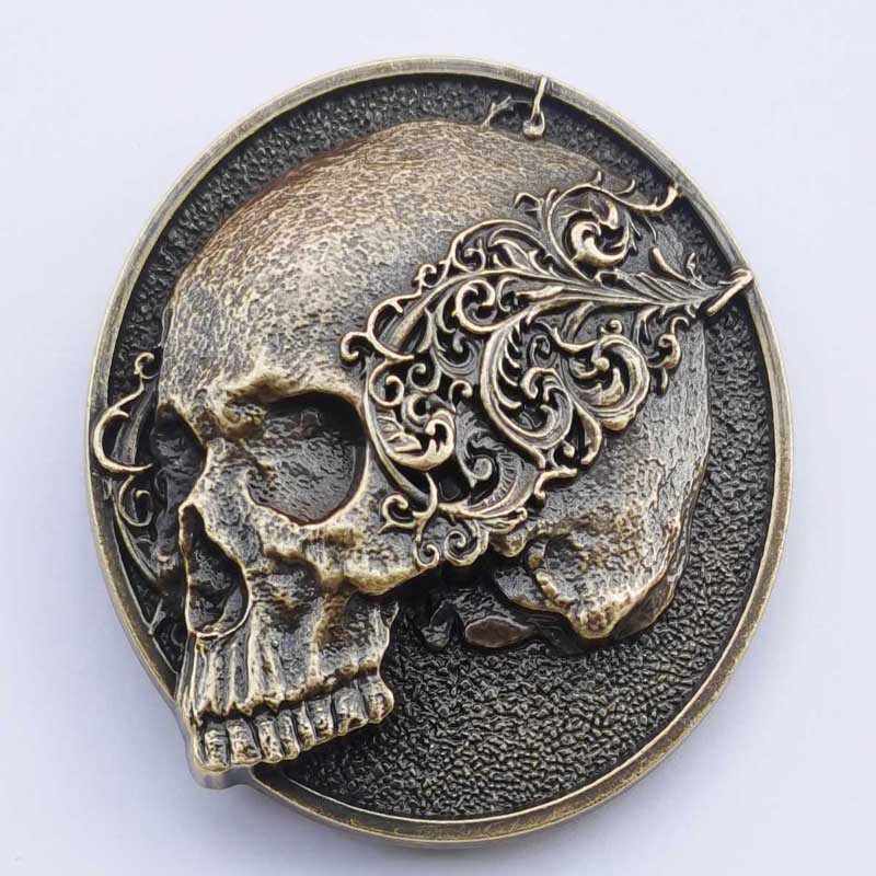 Classic skull series zinc allo - đánh giá và giá Leather Belt Braided