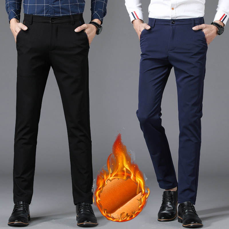 Winter New Men's Warm Thermal  - đánh giá và giá Formal Trouser Stretch