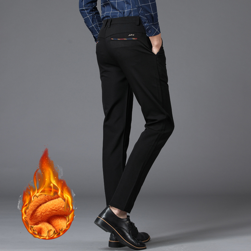Winter New Men's Warm Thermal  - đánh giá và giá Formal Trouser Stretch