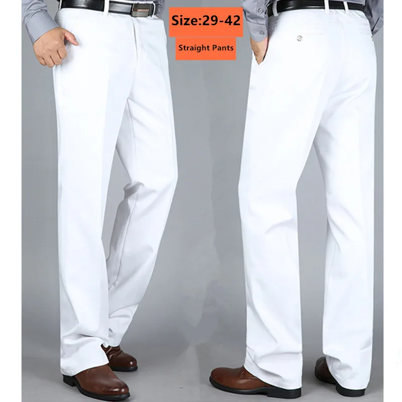 White Pants Men Office Formal  - đánh giá và giá Formal Trouser Stretch