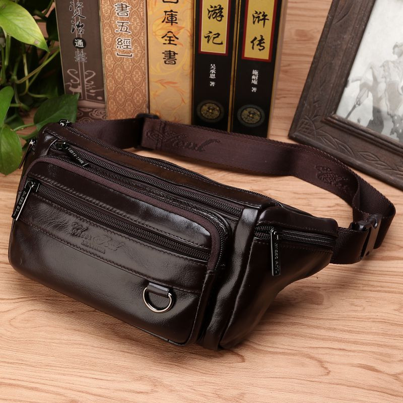 Men Waist Fanny Bags Sling Che - đánh giá và giá Leather Belt Braided