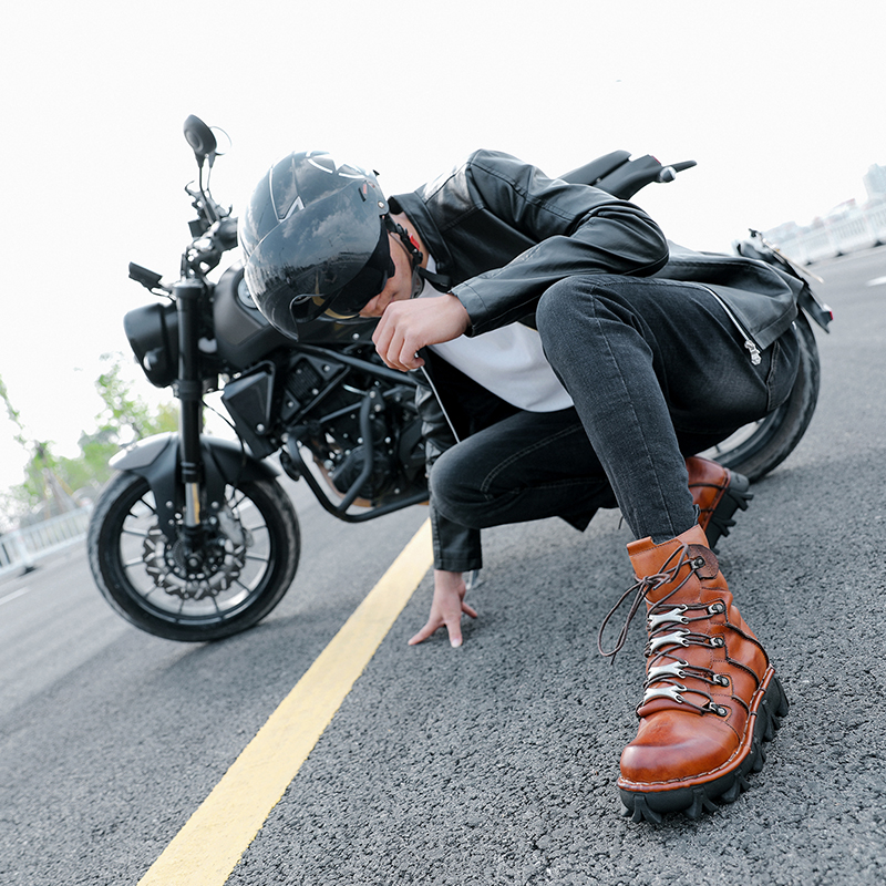 Fashion Men's Cowhide Genuine  - đánh giá và giá Mens Fashion Combat Boots