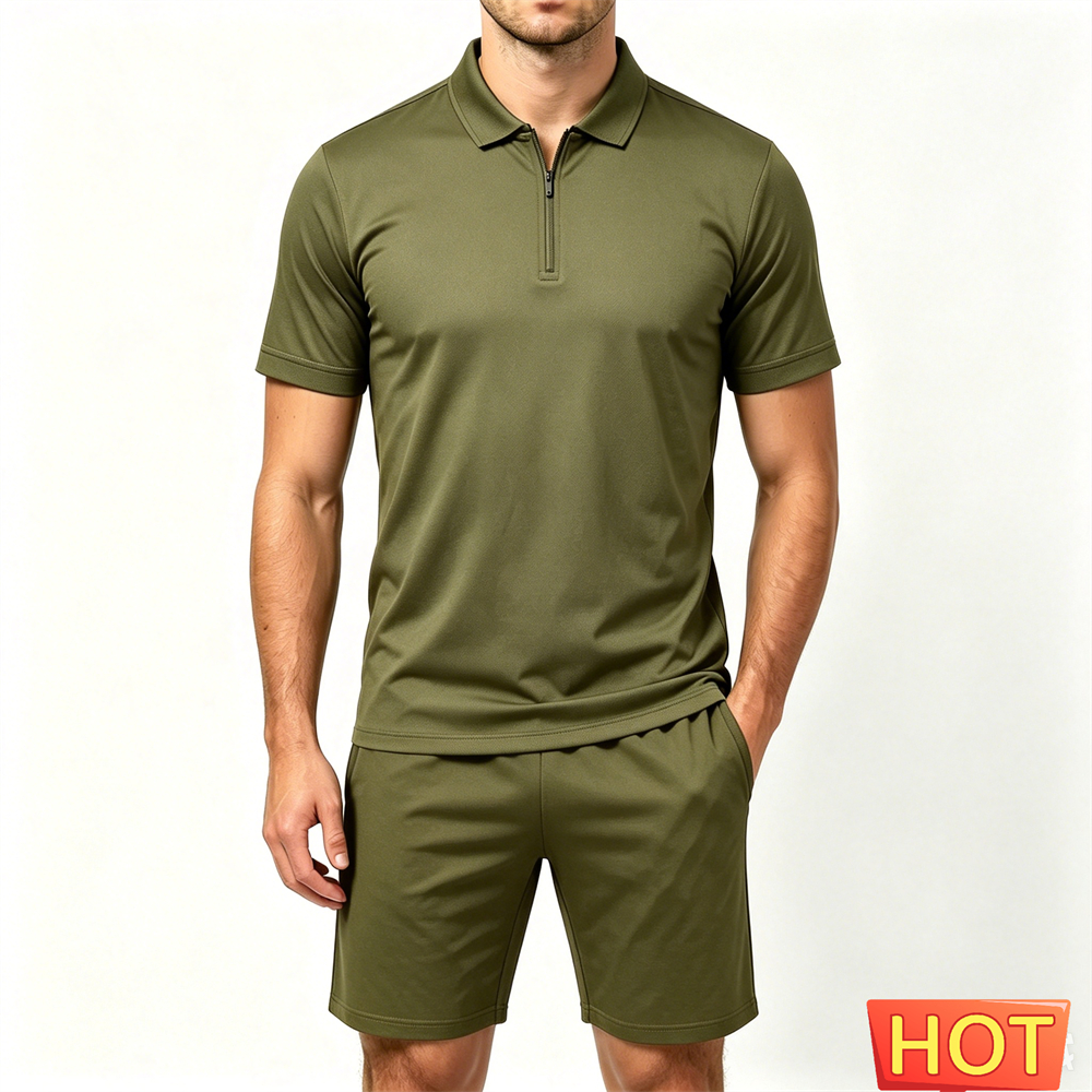 Summer Men's Tracksuit Sets Si - đánh giá và giá Men'S Fashion Polo Shirt