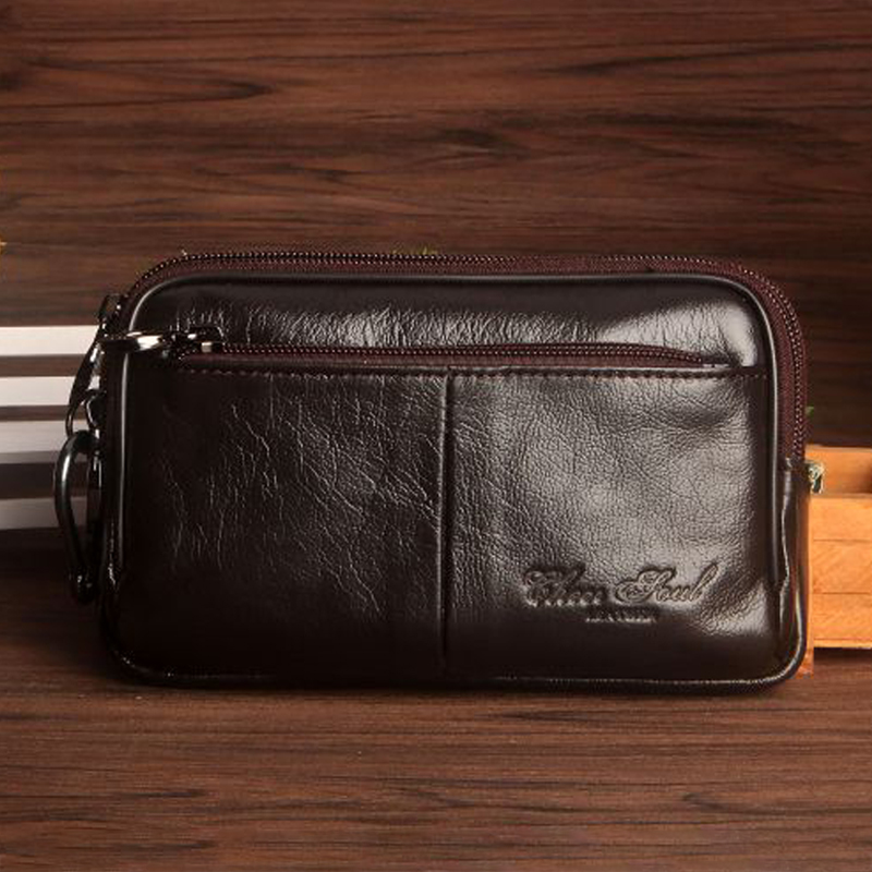 Men Clutch Waist Pack Bag Cell - đánh giá và giá Leather Belt Braided