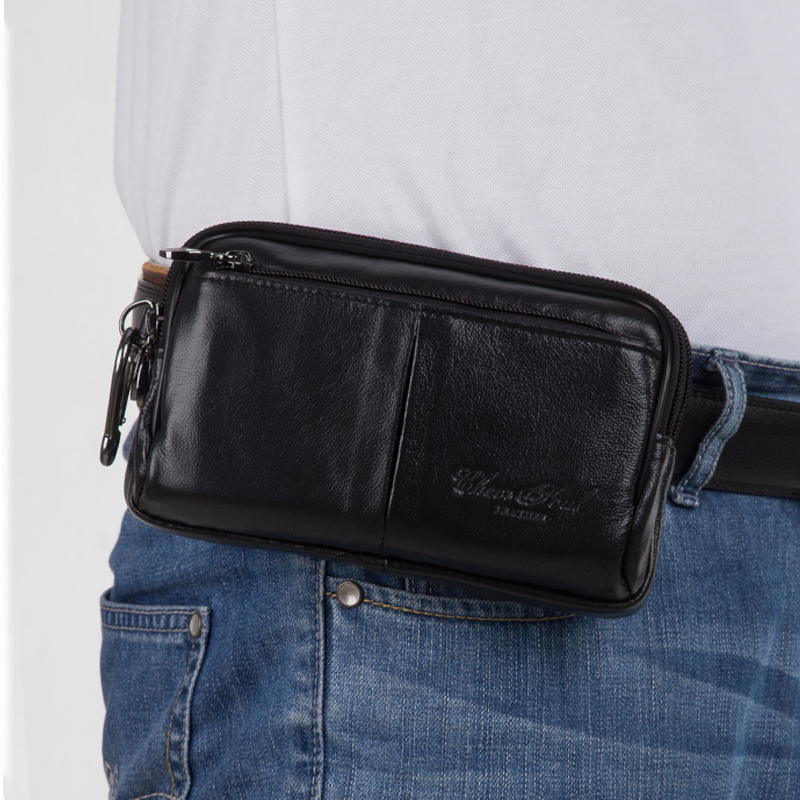 Men Clutch Waist Pack Bag Cell - đánh giá và giá Leather Belt Braided