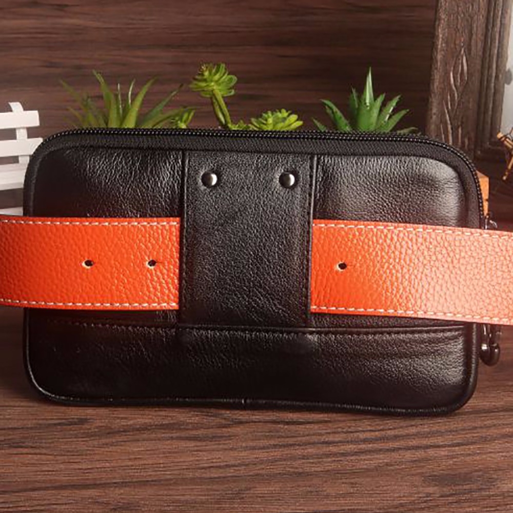 Men Clutch Waist Pack Bag Cell - đánh giá và giá Leather Belt Braided