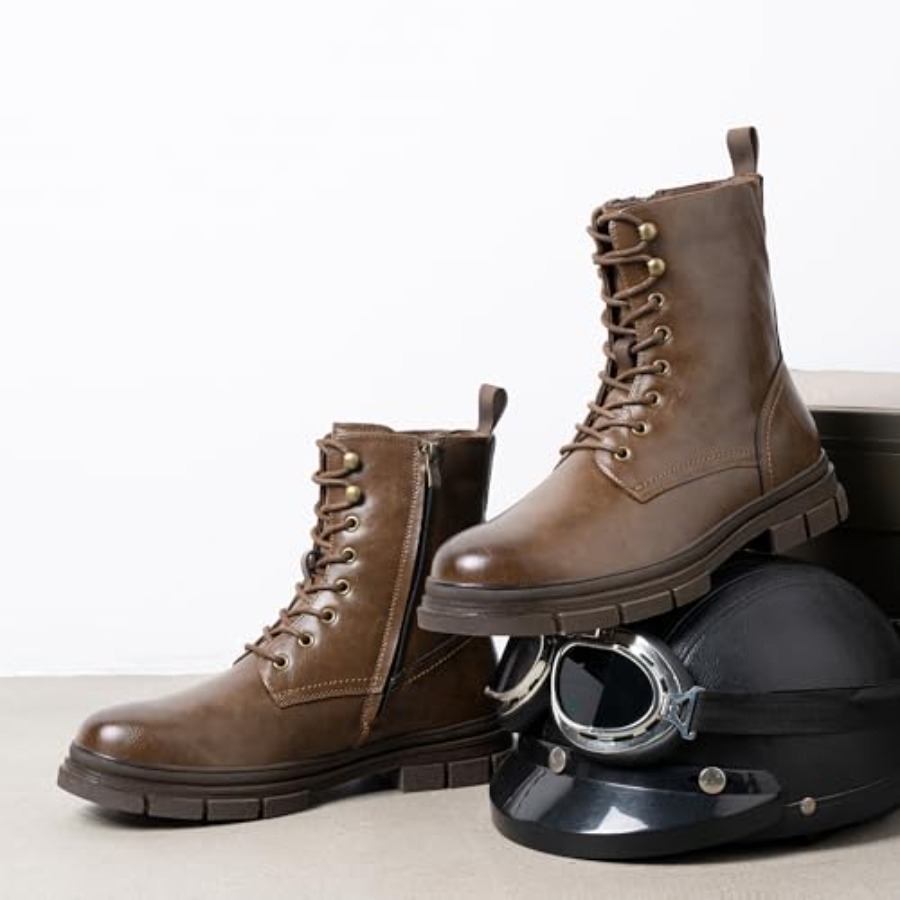 Mens Boots High Top Motorcycle - đánh giá và giá Mens Fashion Combat Boots