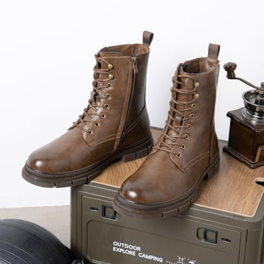 Mens Boots High Top Motorcycle - đánh giá và giá Mens Fashion Combat Boots
