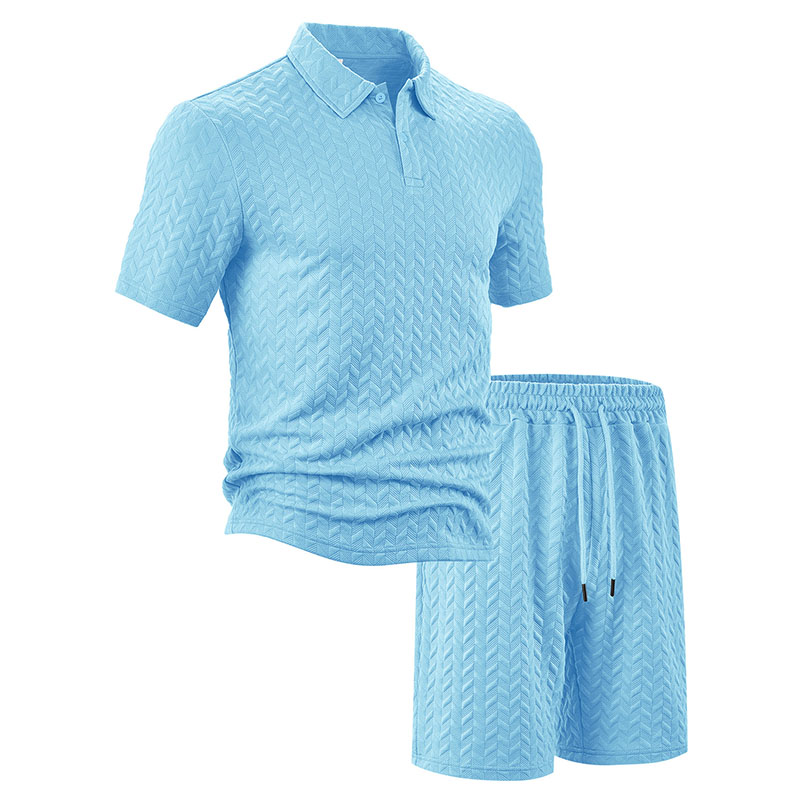 Men's summer lapel jacquard th - đánh giá và giá Men'S Fashion Polo Shirt