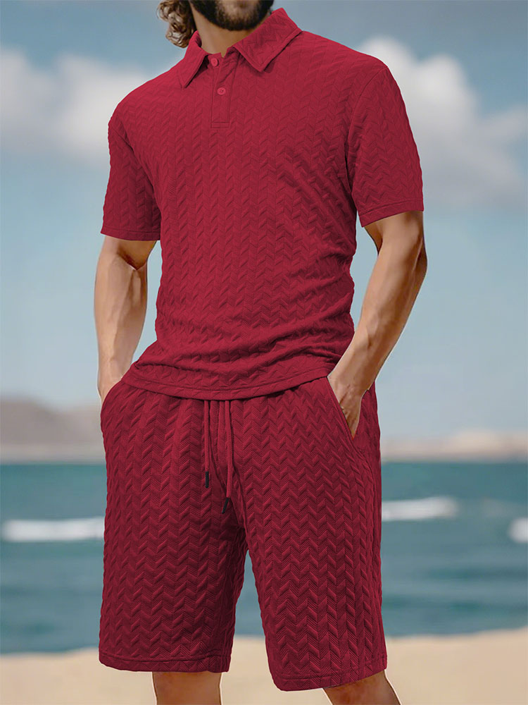 Men's summer lapel jacquard th - đánh giá và giá Men'S Fashion Polo Shirt