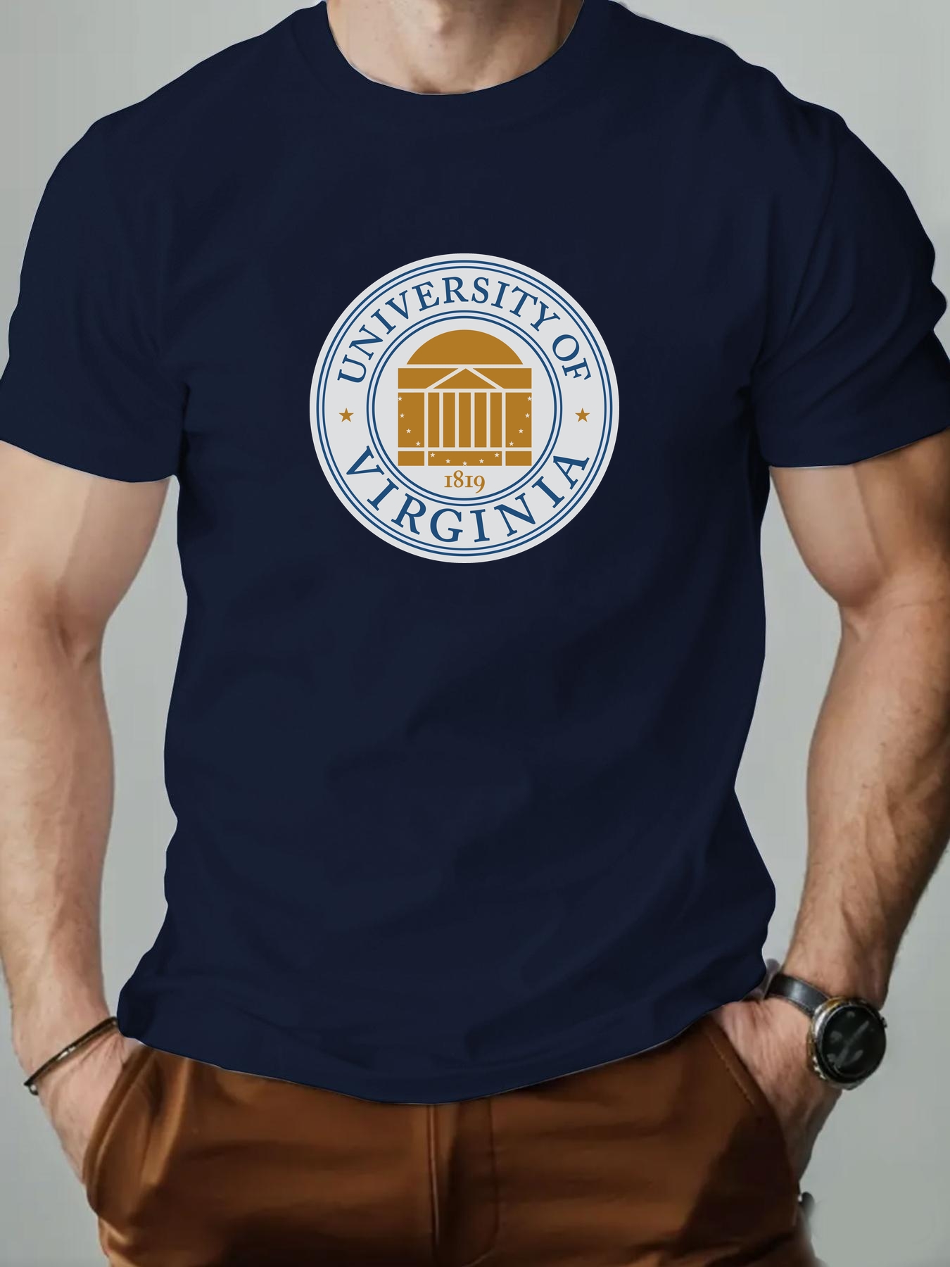 Men's Cotton T-Shirt, Universi - đánh giá và giá Men'S Fashion University