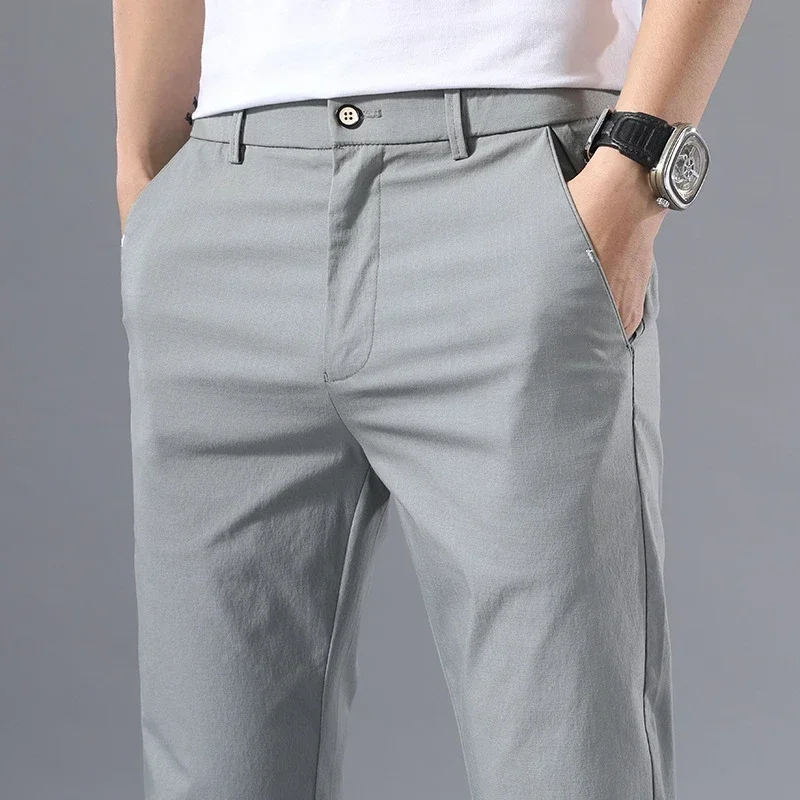 2022 Men's Thin Pants Solid Co - đánh giá và giá Formal Trouser Stretch