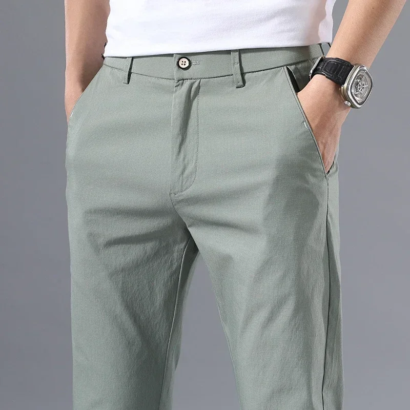 2022 Men's Thin Pants Solid Co - đánh giá và giá Formal Trouser Stretch