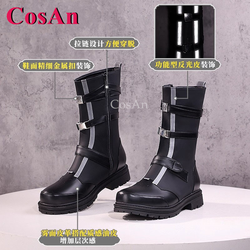 CosAn Game Wuthering Waves Men - đánh giá và giá Mens Fashion Combat Boots