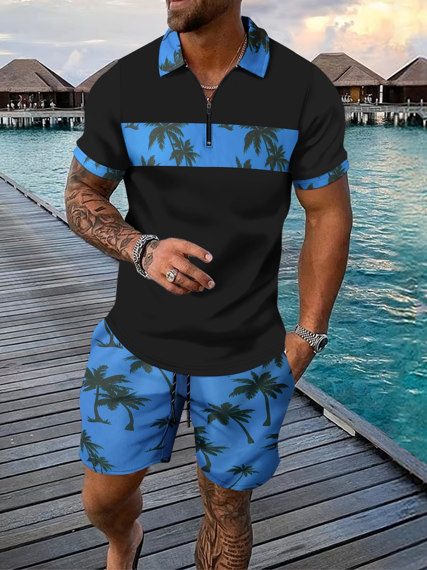 Men's Casual Two Piece Set Pin - đánh giá và giá Men'S Fashion Polo Shirt