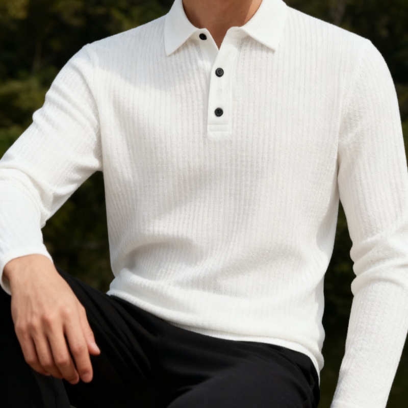 Men's summer-autumn long-sleev - đánh giá và giá Men'S Fashion Polo Shirt