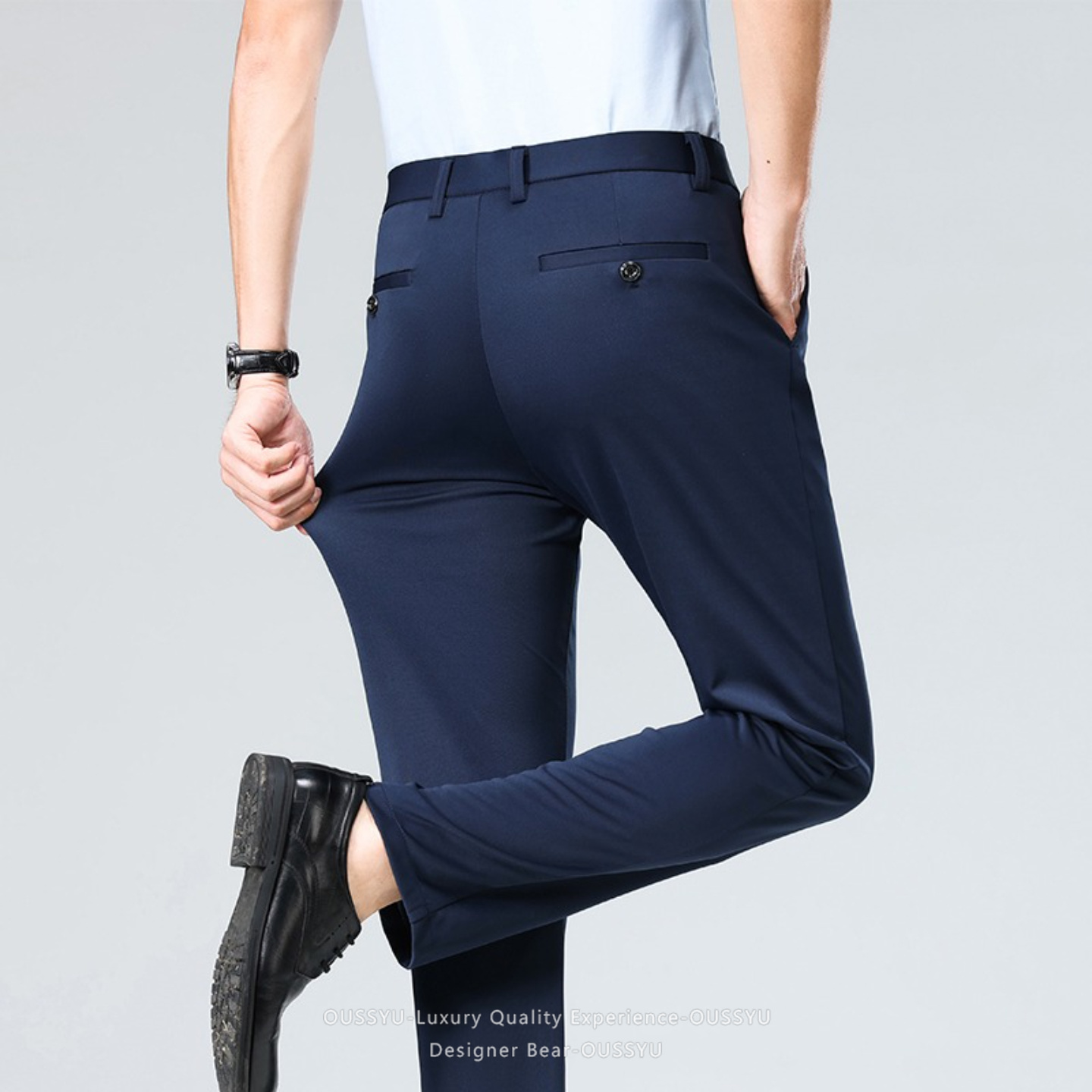 Summer Thin Men's Stretch Suit - đánh giá và giá Formal Trouser Stretch