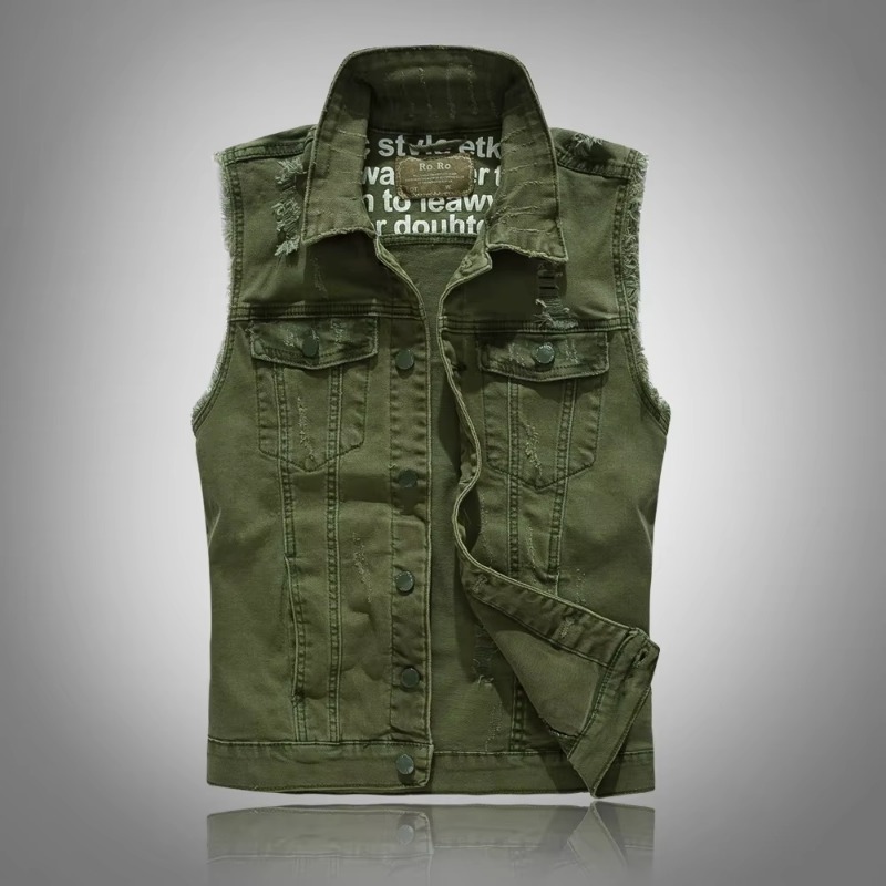 Men Slim Denim Vests Jackets W - đánh giá và giá Men'S Fashion Vest With Jeans