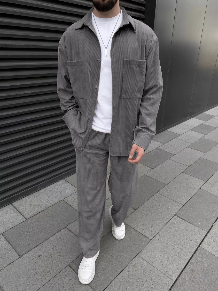 Men's corduroy two-piece outfi - đánh giá và giá Men'S Fashion Course