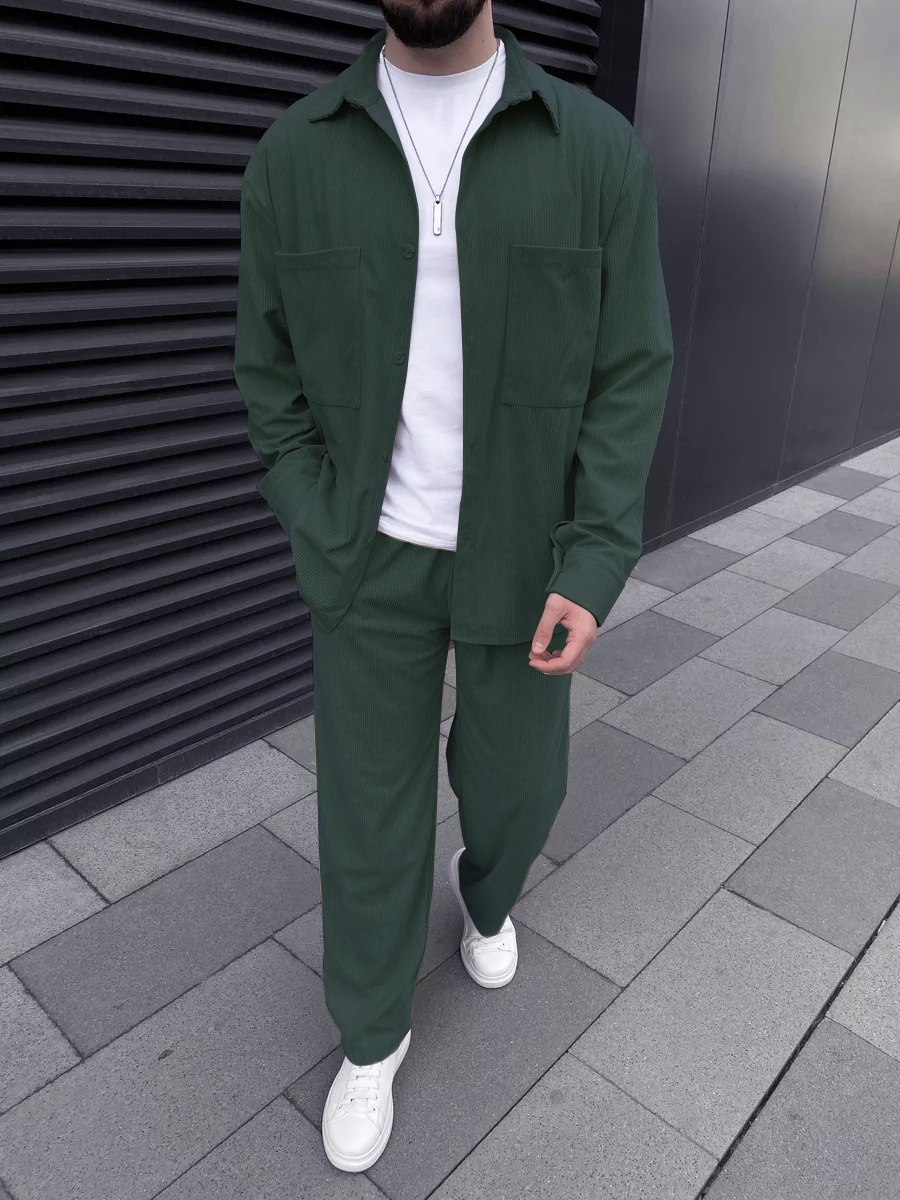 Men's corduroy two-piece outfi - đánh giá và giá Men'S Fashion Course