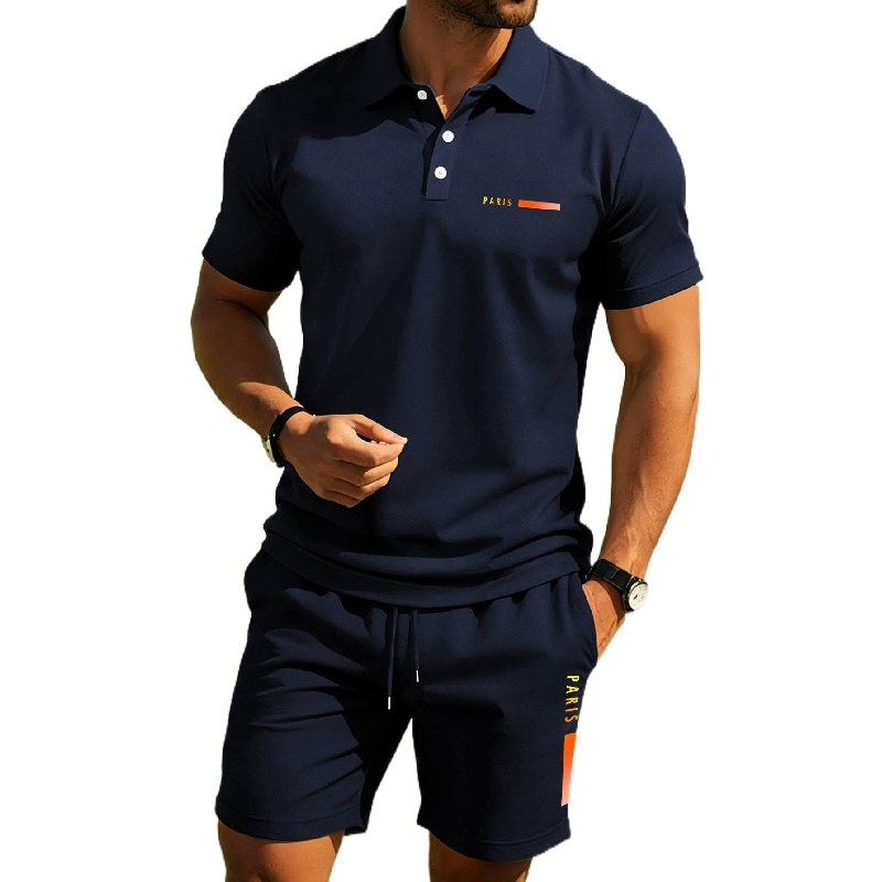 PARIS Print Men's high-end sum - đánh giá và giá Men'S Fashion Polo Shirt