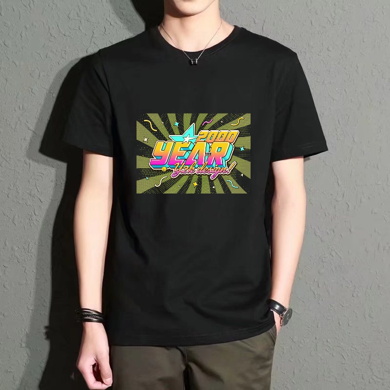 Men's Black Round-Neck Short-S - đánh giá và giá Men'S Fashion Year 2000