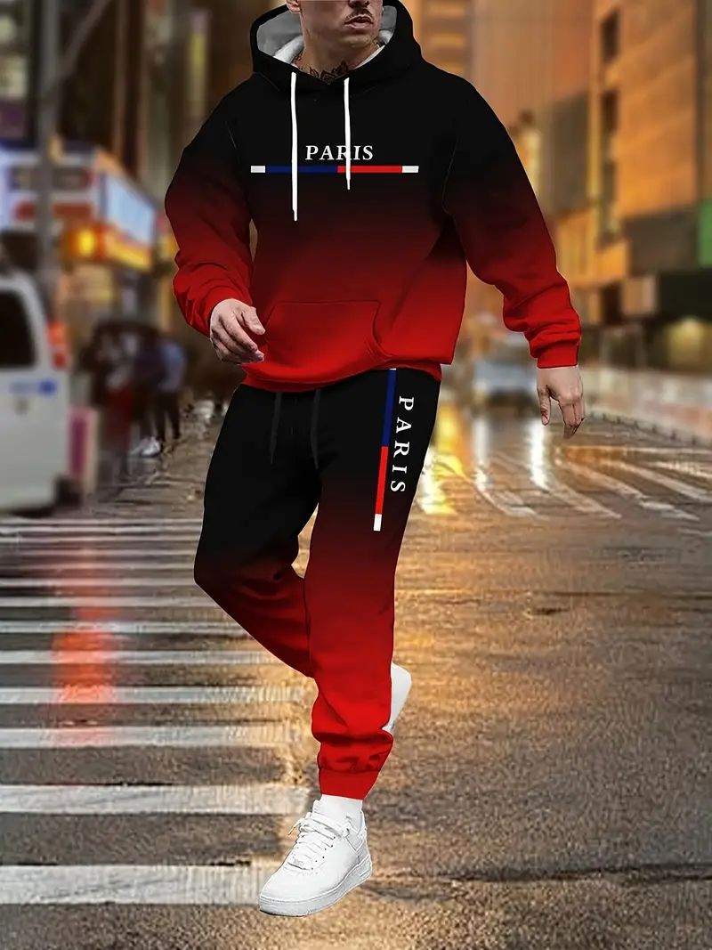 Gradient Color Paris Tracksuit - đánh giá và giá Paris Men'S Fashion