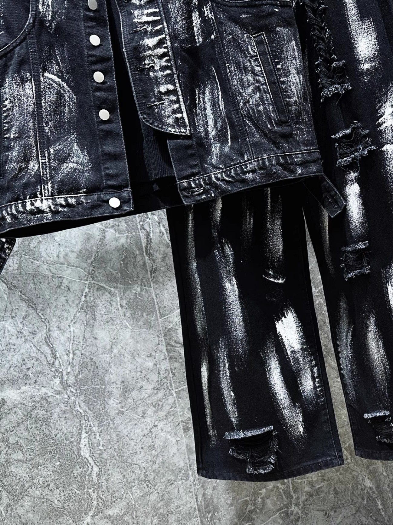 Men's Ripped Jeans Two-piece S - đánh giá và giá Men'S Fashion Vest With Jeans