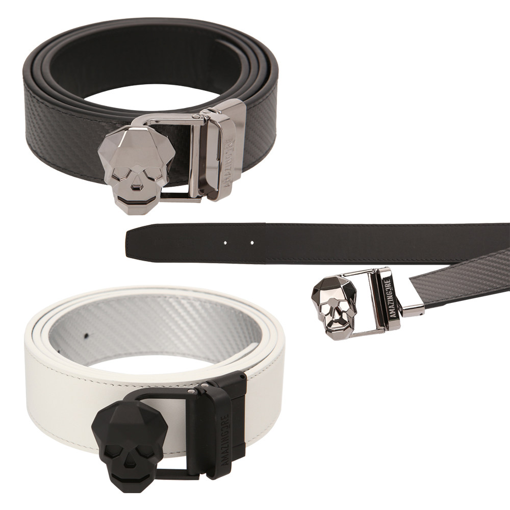 Golf skull double-sided belt 3 - đánh giá và giá Leather Belt Braided
