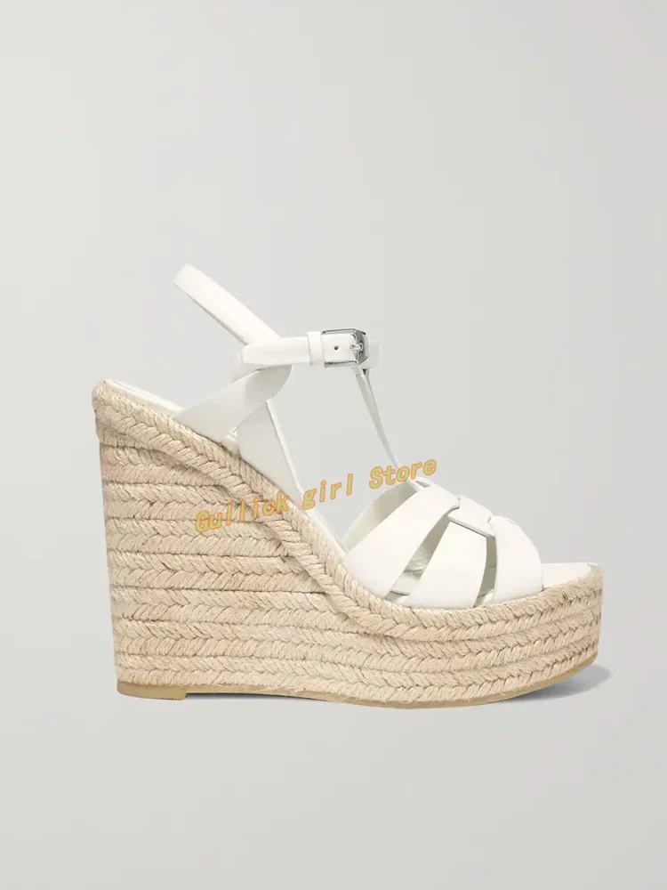 Wedges Platform Braid Sandals  - đánh giá và giá Leather Belt Braided