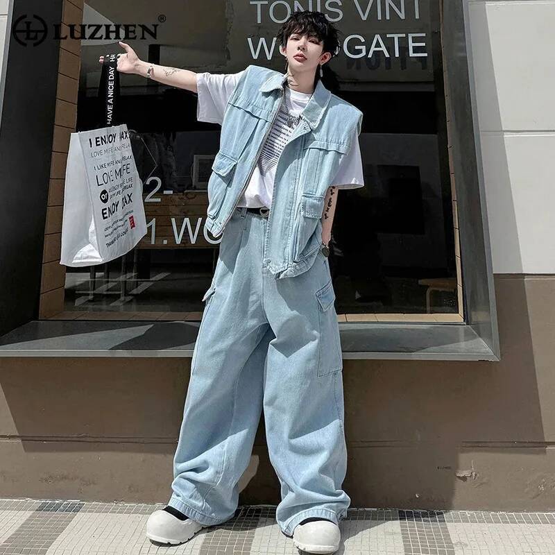 LUZHEN 2026 Summer Solid Color - đánh giá và giá Men'S Fashion Vest With Jeans