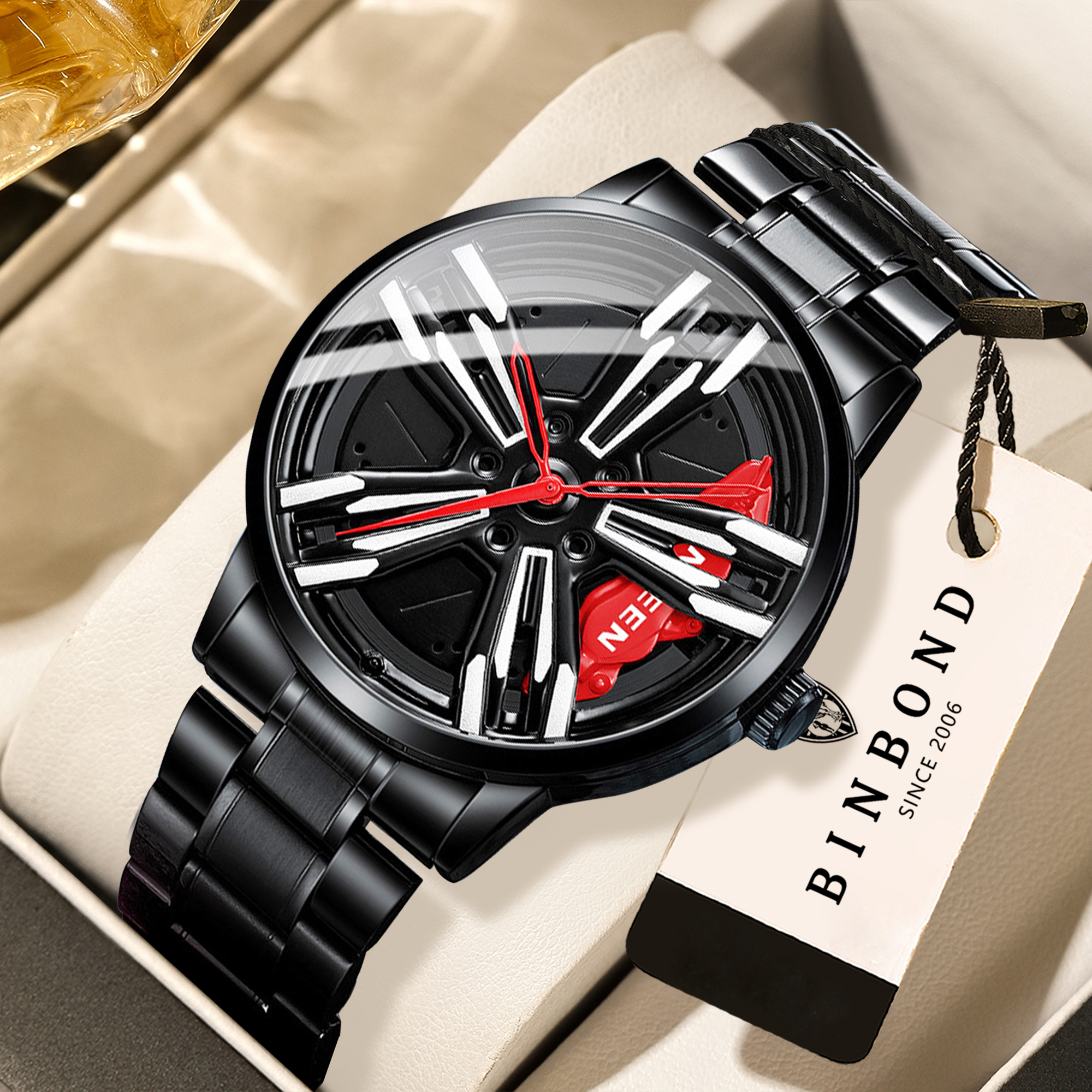 BINBOND wheel hub men's watch  - đánh giá và giá Men'S Fashion Hub