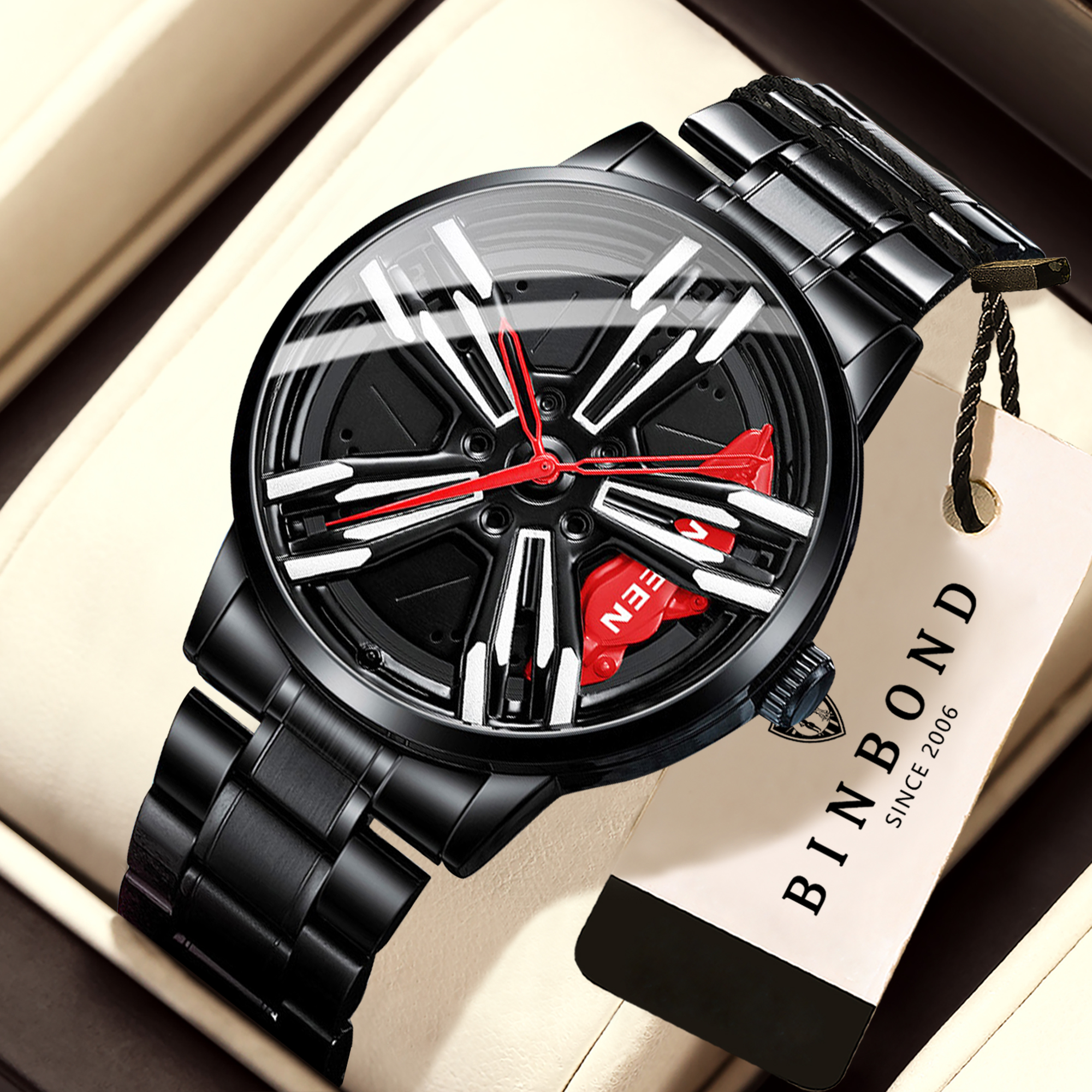 BINBOND wheel hub men's watch  - đánh giá và giá Men'S Fashion Hub